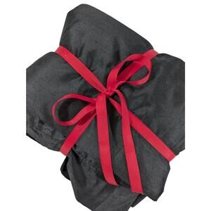 ROYAL VELVET! A PAIR OF LUXURIOUS BLACK RAW SATIN FINISH BLACKOUT DRAPES! 2 PC!